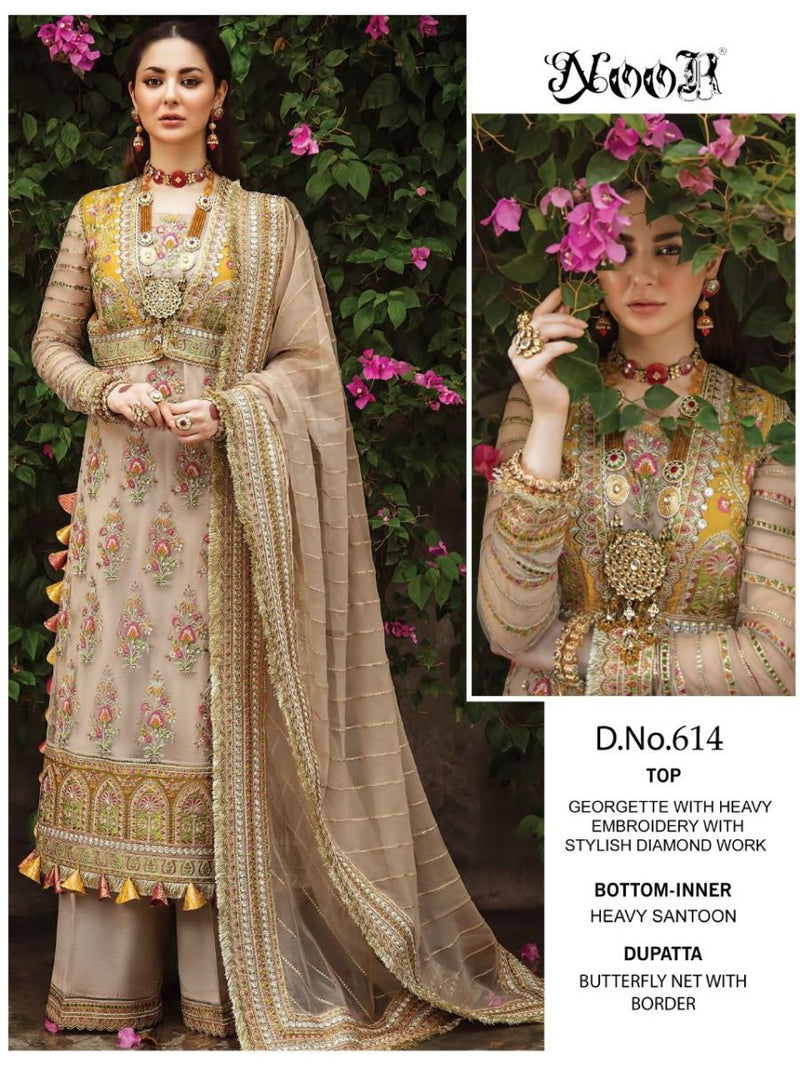 Noor Textile Afrozeh 612 -614 Georgette Heavy Embroidery Salwar Suit