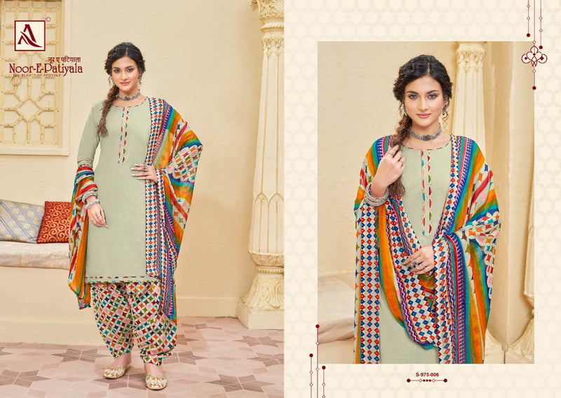Alok Suits Noor E Patiyala Jam Cotton Patiyala Style Printed Party Wear Salwar Suits
