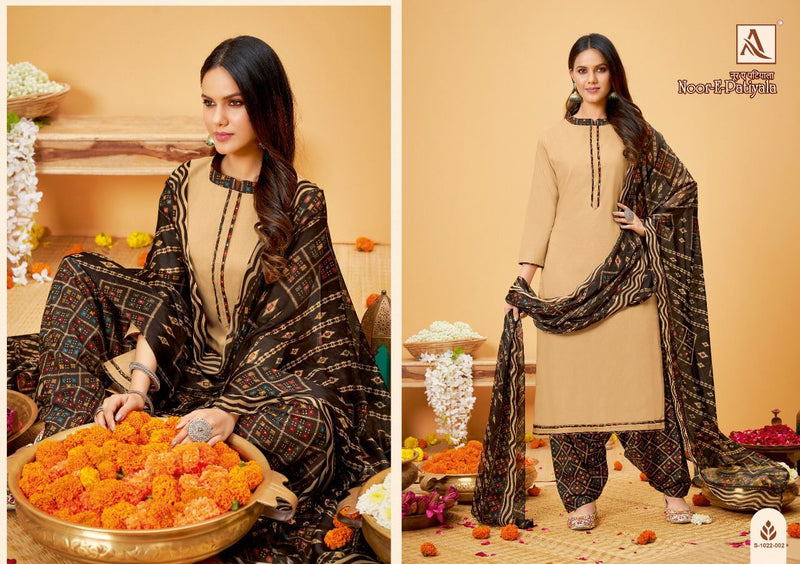 Alok Suit Dno Noor 01 To 08 Jam Solid With Heavy Embroidery Stylish Designer Printed Salwar Suit