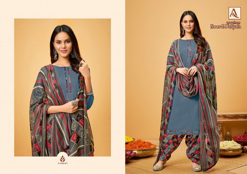 Alok Suit Dno Noor 01 To 08 Jam Solid With Heavy Embroidery Stylish Designer Printed Salwar Suit