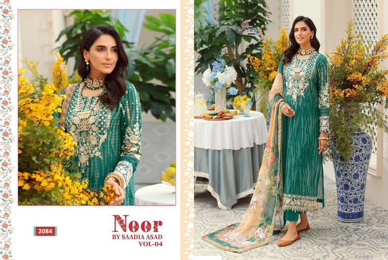 Shree Fabs Noor Saadia Asad Vol 4 Cotton Embroidered Party Wear Salwar Kameez
