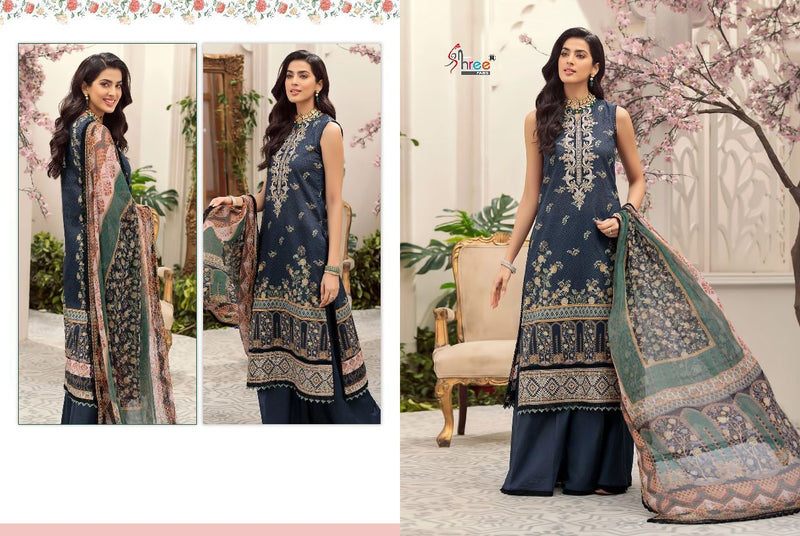 Shree Fabs Noor Saadia Asad Vol 4 Cotton Embroidered Party Wear Salwar Kameez