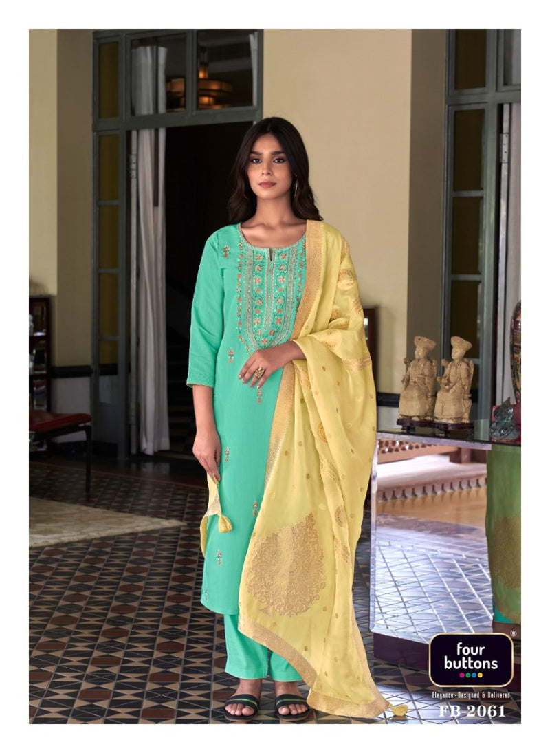 Four Buttons Noor Vol 2 Viscose With Beautiful Embroidery Work Stylish Designer Casual Look Fancy Kurti