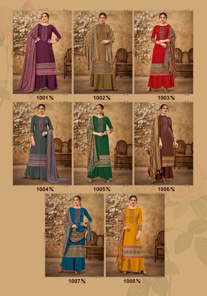 Balaji Noorani Pashmina Printed With Heavy Embroidery Work stylish Designer Casual Look Salwar Kameez