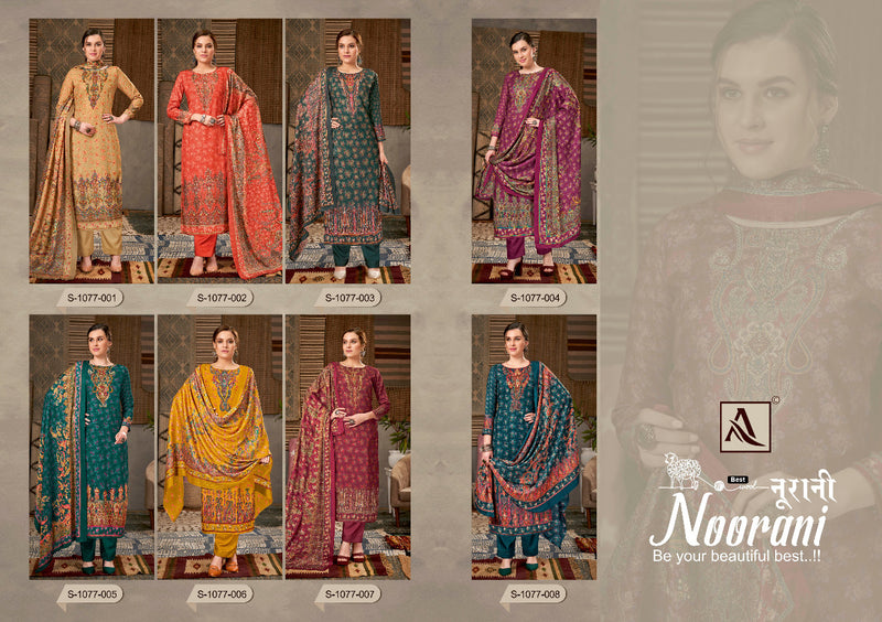 Alok Suit Noorani Pashmina With Fancy Work Stylish Designer Festive wear Salwar Suit
