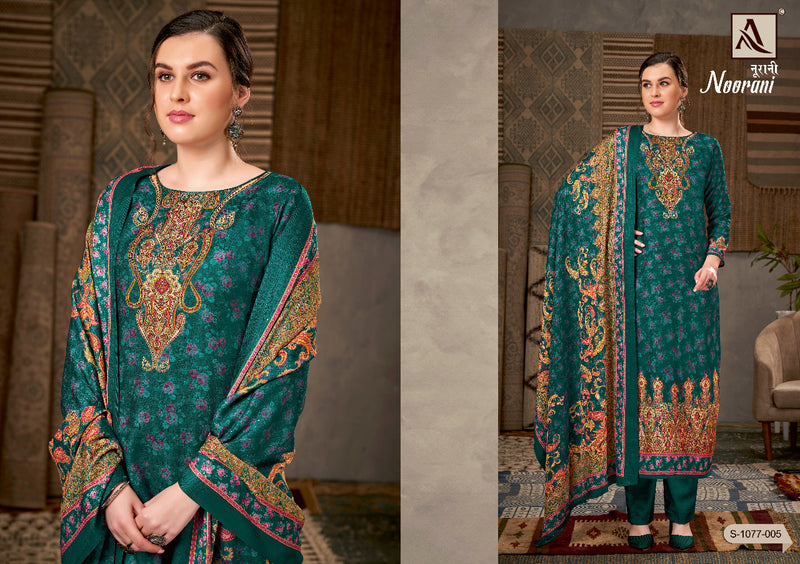 Alok Suit Noorani Pashmina With Fancy Work Stylish Designer Festive wear Salwar Suit