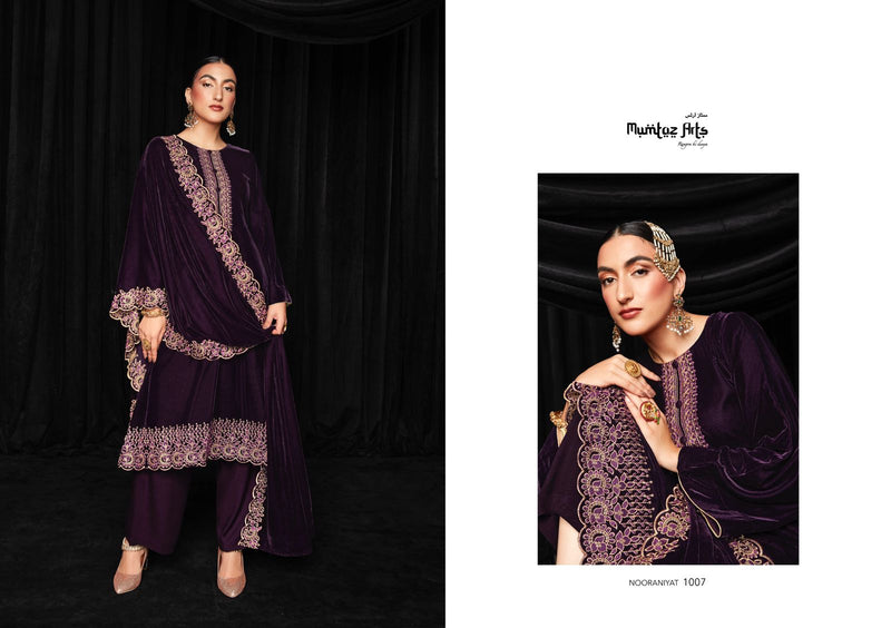 Mumtaz Arts Nooraniyat Velvet With Beautiful Embroidery Work Stylish Designer Festive Wear Salwar Kameez