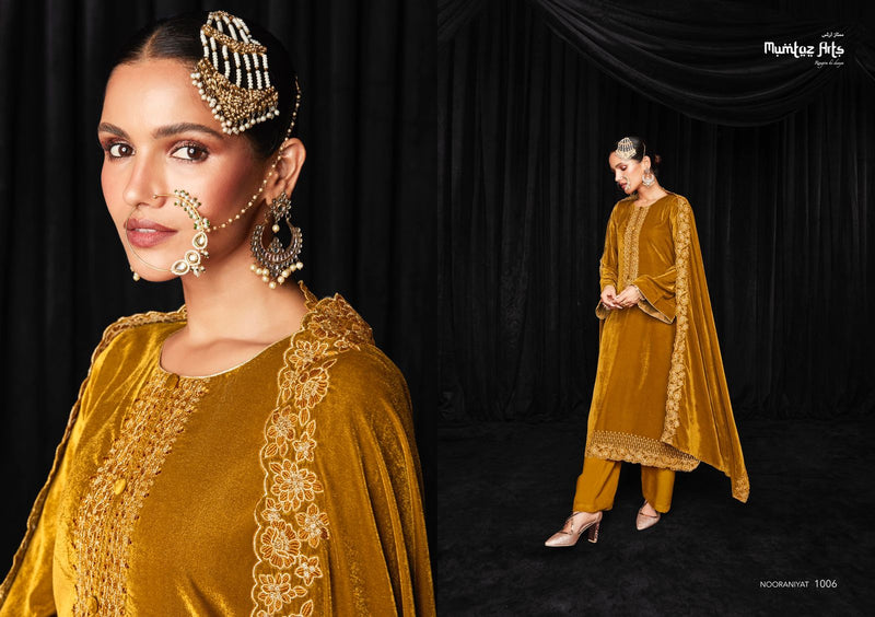 Mumtaz Arts Nooraniyat Velvet With Beautiful Embroidery Work Stylish Designer Festive Wear Salwar Kameez
