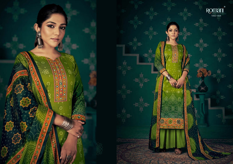 Romani Noori Pashmina With Mirror Hand Work Stylish Designer Festive Wear Salwar Kameez