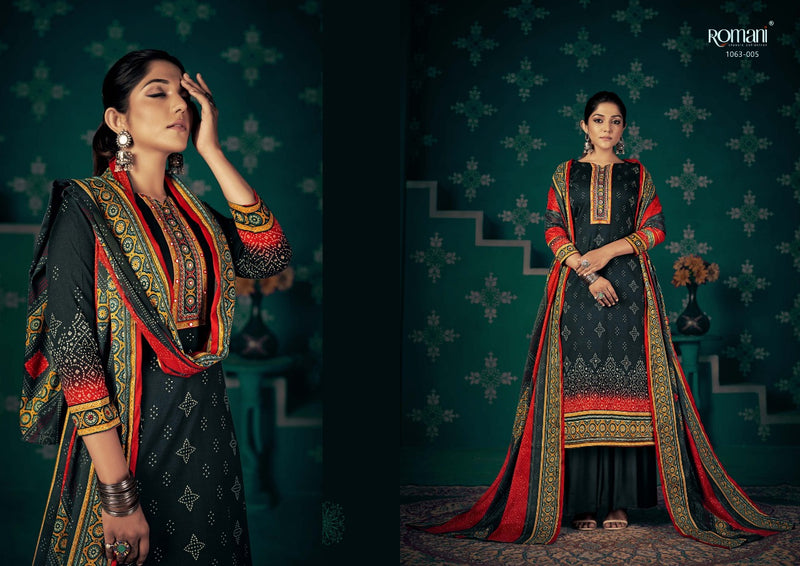 Romani Noori Pashmina With Mirror Hand Work Stylish Designer Festive Wear Salwar Kameez