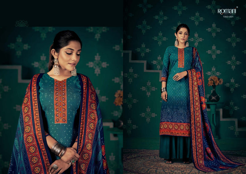 Romani Noori Pashmina With Mirror Hand Work Stylish Designer Festive Wear Salwar Kameez