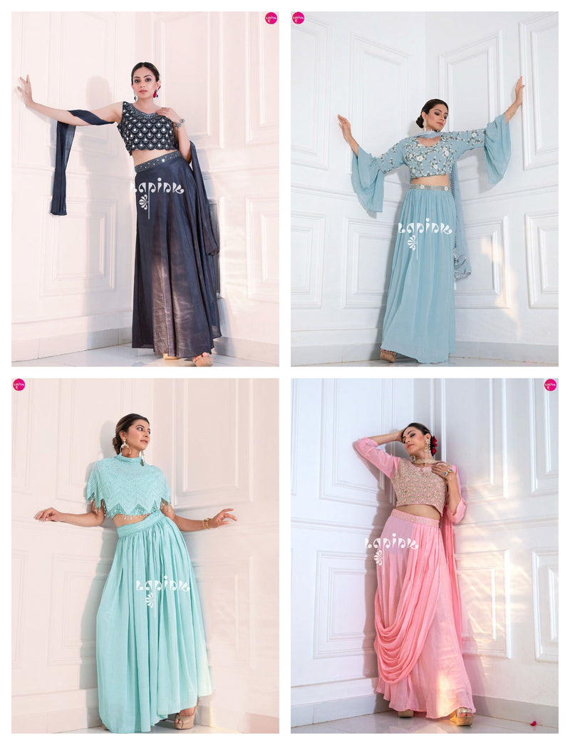 LA Pink Lifestyle Noor Vol 2 Muslin Designer Wedding Wear Suits With  Skirt