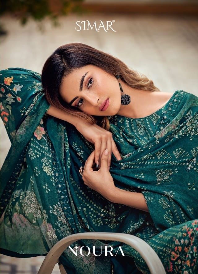 Simar Glossy Noura Muslin Viscose Printed With Embroidery Work stylish Designer Salwar Suit