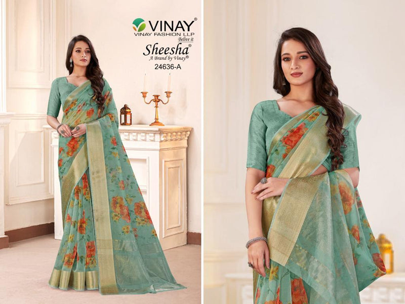 Vinay Fashion Ns 24636 Organza Jacquard Beautiful Party Wear Sarees