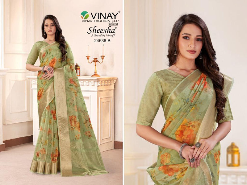 Vinay Fashion Ns 24636 Organza Jacquard Beautiful Party Wear Sarees