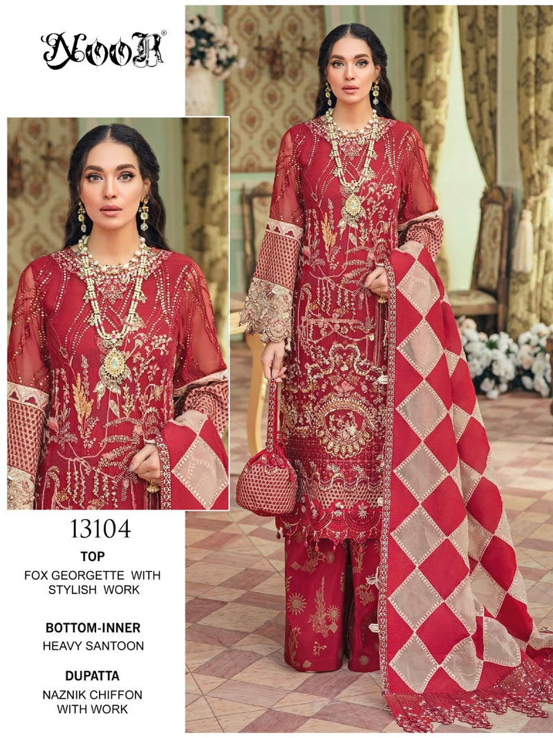Noor Nureh Georgette Embroidered Pakistani Style Heavy Party Wear Salwar Kameez