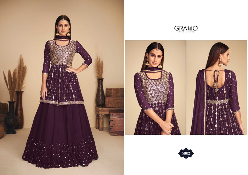 Gramo Nurza Vol 1 Georgette With Heavy Embroidery Work stylish Designer Party Wear Fancy Kurti
