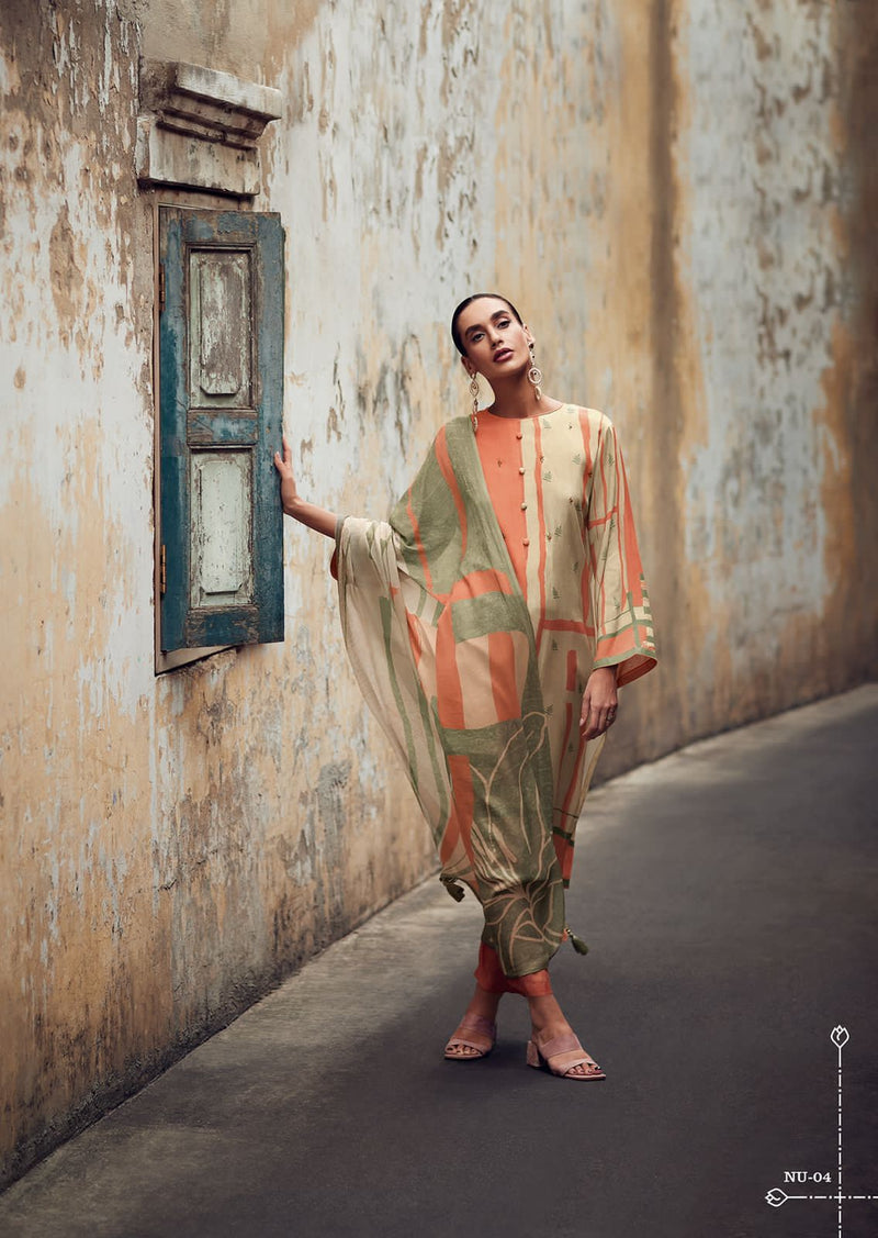 Varsha Nusrat Muslin silk With Fancy Stylish Designer Party Wear Salwar Suit