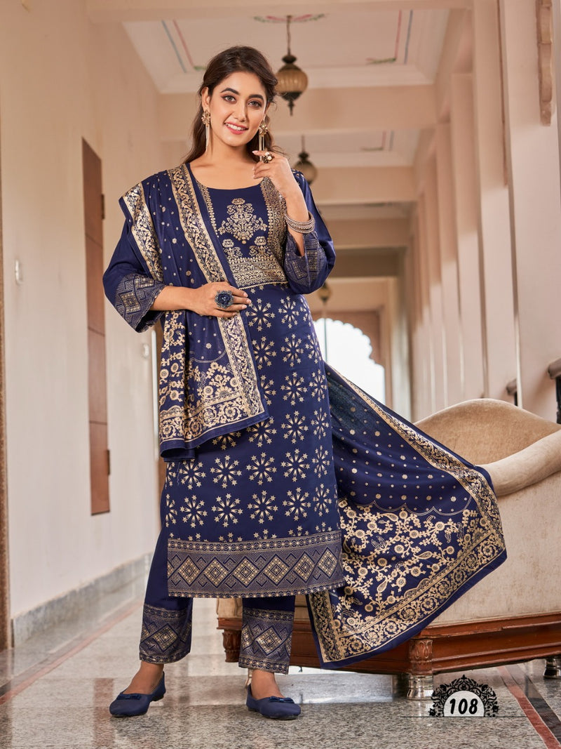 Banwery Fashion Nykaa Rayon With Foil Printed Work Stylish Designer Festive Wear Fancy Look Kurti