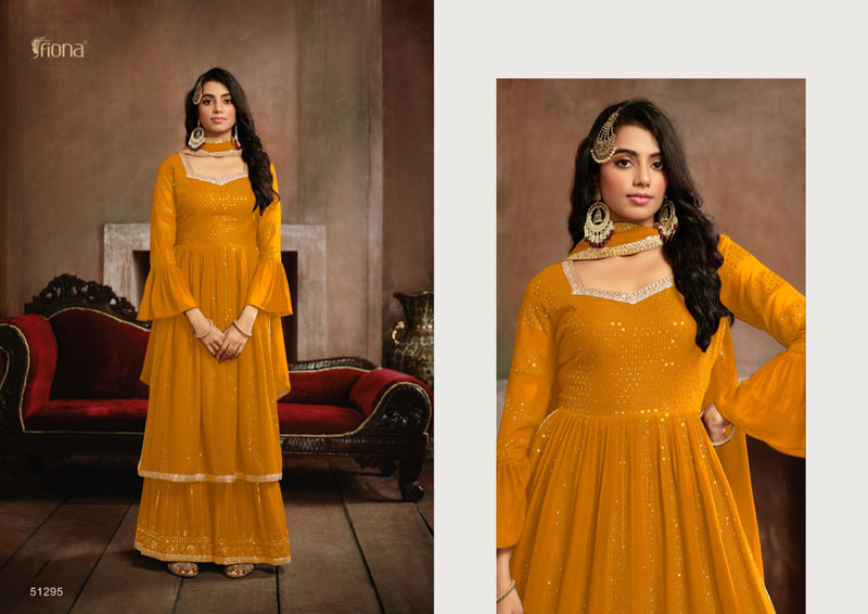 Fiona Nyra Georgette With Heavy Embroidery Work Stylish Designer Party Wear Fancy Kurti
