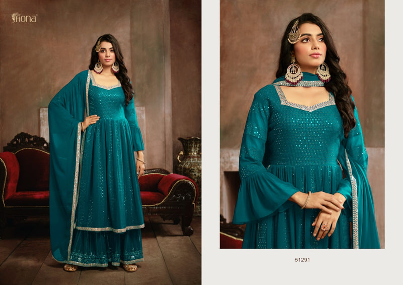 Fiona Nyra Georgette With Heavy Embroidery Work Stylish Designer Party Wear Fancy Kurti