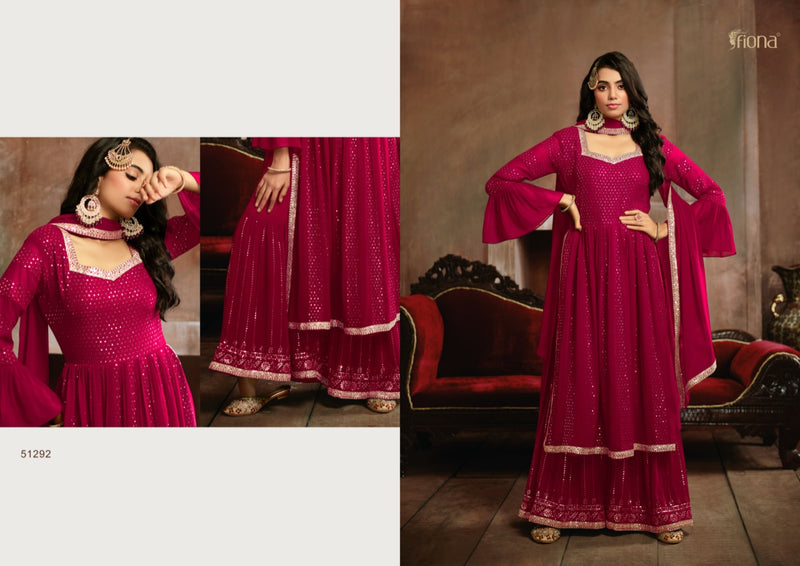 Fiona Nyra Georgette With Heavy Embroidery Work Stylish Designer Party Wear Fancy Kurti