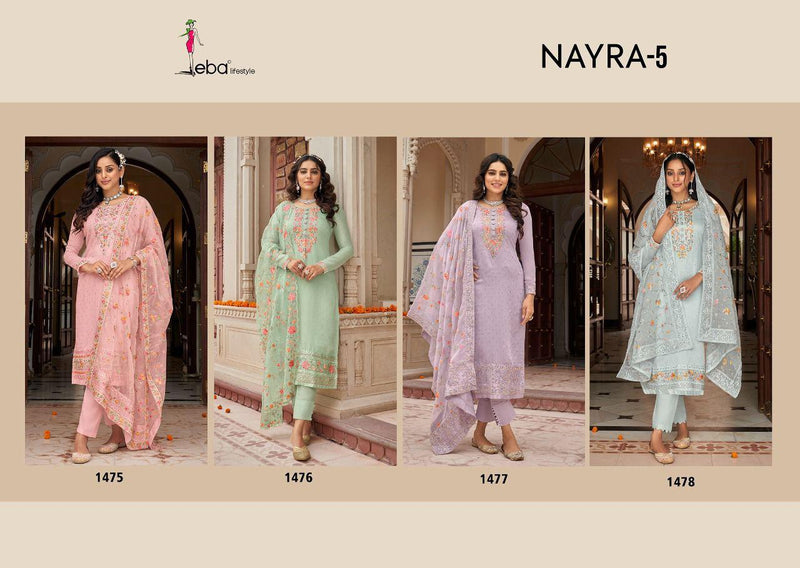 Eba Lifestyle Nyra Vol 5 Viscose Silk With Beautiful Heavy Embroidery Work Stylish Designer Salwar Kameez