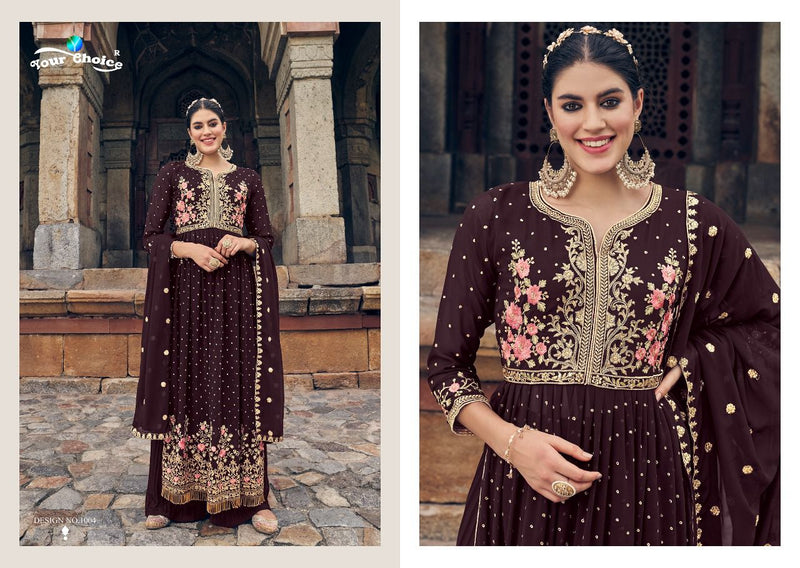 Your Choice Nysa Georgette With Heavy Embroidery Work Stylish Designer Wedding Wear Casual Look Long Kurti