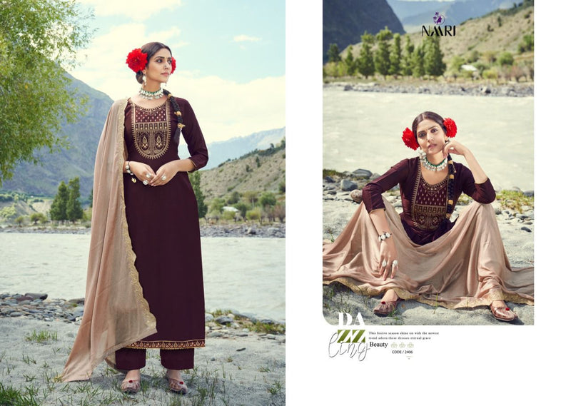 Naari Zarin Banzara Silk With Barik Multi Work Salwar Suit