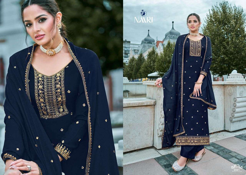 Naari Zuri Parampara Silk Heavy Embroidery Diamond Work Salwar Suit