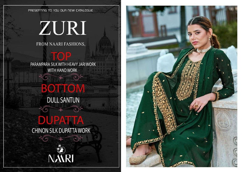 Naari Zuri Parampara Silk Heavy Embroidery Diamond Work Salwar Suit