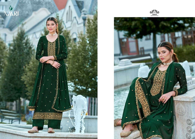 Naari Zuri Parampara Silk Heavy Embroidery Diamond Work Salwar Suit