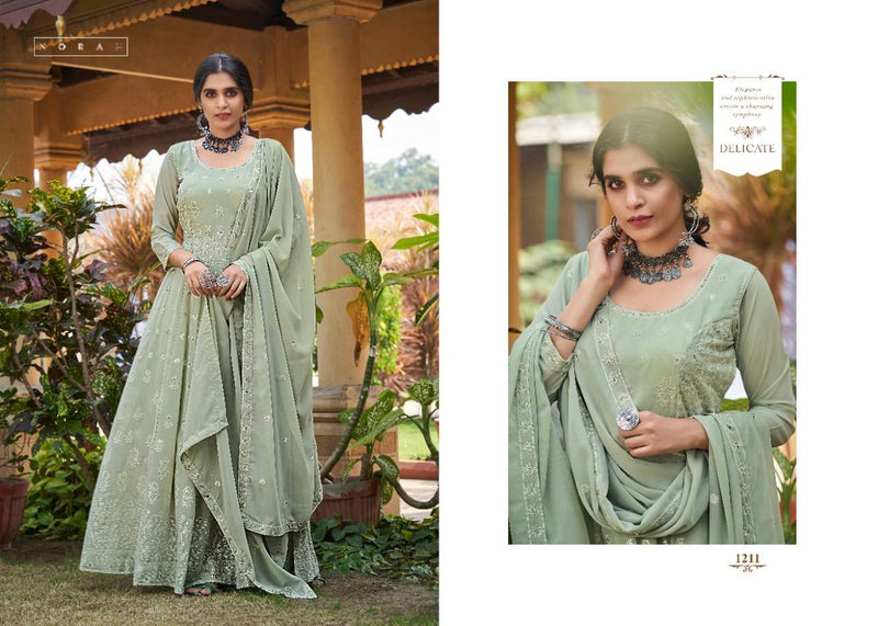 Navayat Nx Georgette Kali Heavy Embroidery Work Semi Velvet Fency Salwar Kameez