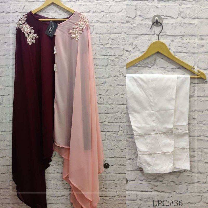 New Brand Lpc 36 Georgette Pure Lawn Stchble Colour Pakistani Kurti