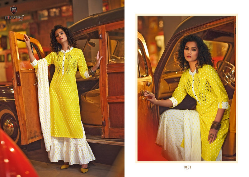 Nitisha Nx Chirmi Cambric Cotton Print With Work Fancy Kurti