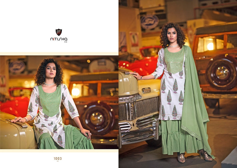 Nitisha Nx Chirmi Cambric Cotton Print With Work Fancy Kurti