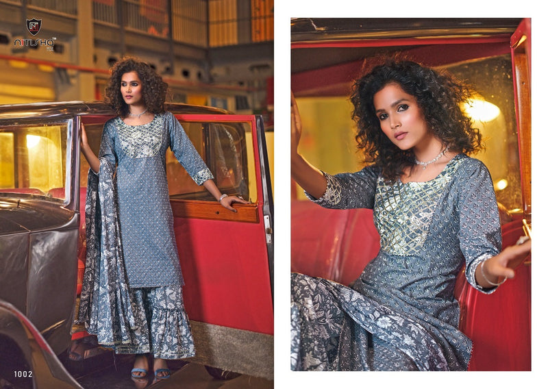 Nitisha Nx Chirmi Cambric Cotton Print With Work Fancy Kurti