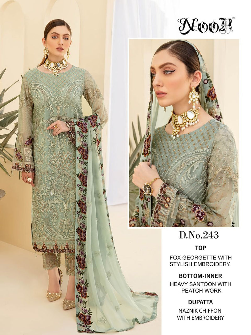 Noor Minhal Vol 2 Georgette Heavy Embroidered Work Pakistani Salwar Suit