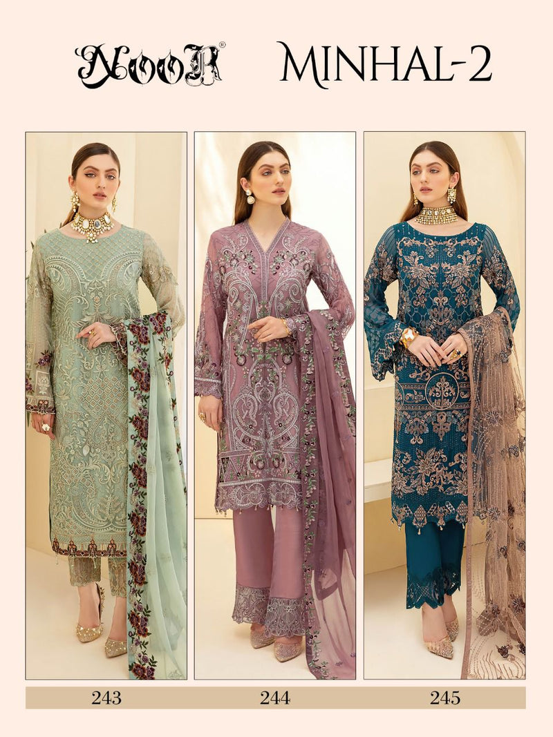 Noor Minhal Vol 2 Georgette Heavy Embroidered Work Pakistani Salwar Suit