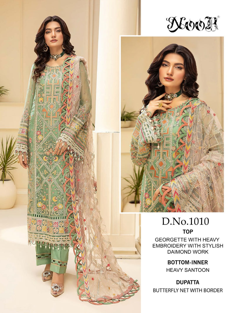 Noor Minhal Vol 3 Georgette With Heavy Embroidery Work Fancy Salwar Suit