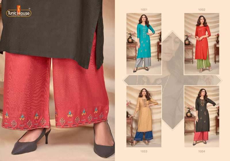 Nyra 2 Viscous Pattern Rayon Placement Embroidery Kurti