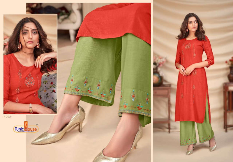 Nyra 2 Viscous Pattern Rayon Placement Embroidery Kurti