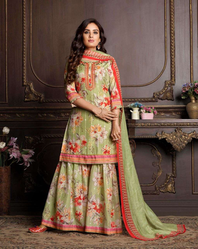 Lily & Lali Olivia Muslin Designer Party Wear Kurtis With Bottom & Dupatta