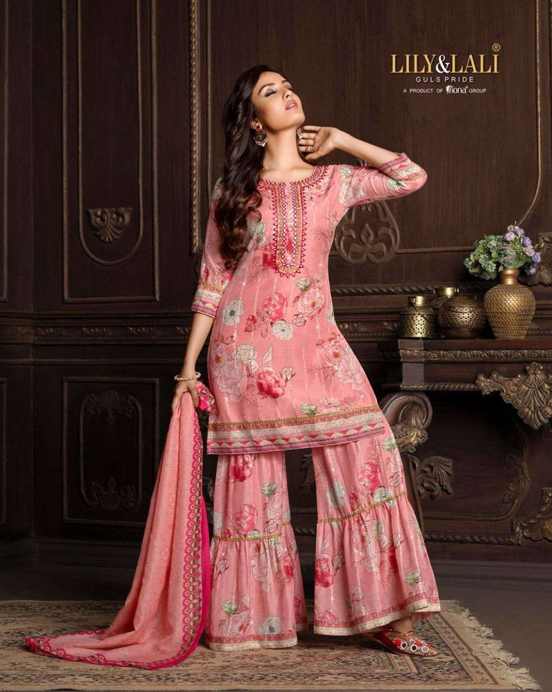 Lily & Lali Olivia Muslin Designer Party Wear Kurtis With Bottom & Dupatta