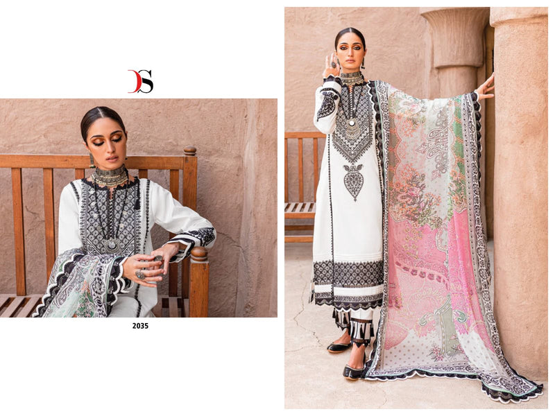 Deepsy Suits Firdous Ombre Nx Pure Cotton Heavy Self Embroidery Various Embroidery Patches Pakistani Salwar Suit