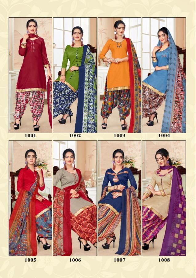 Skt Suits Orchid Cotton Printed Patiyala Style Festive Wear Salwar Kameez