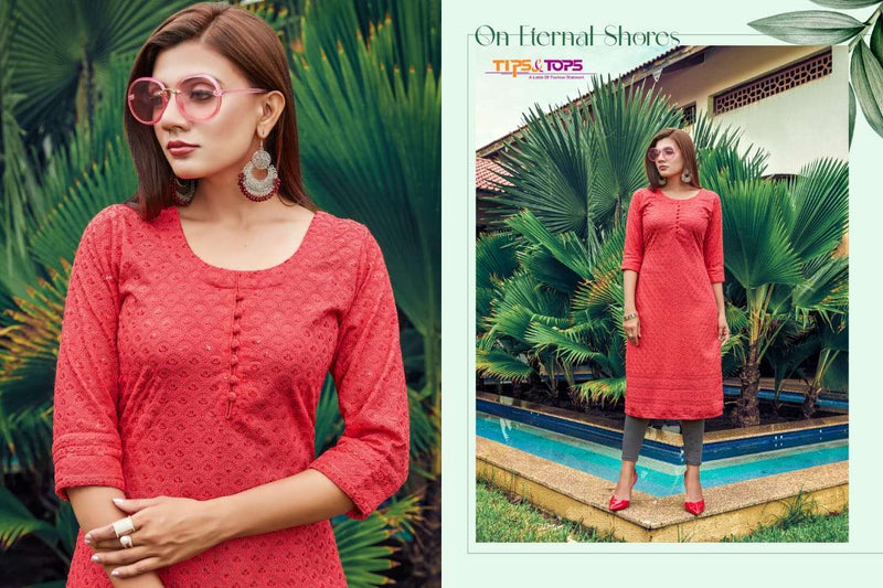 Olivia Vol 2 Rayon Chikan Sequence Work Fancy  Kurti