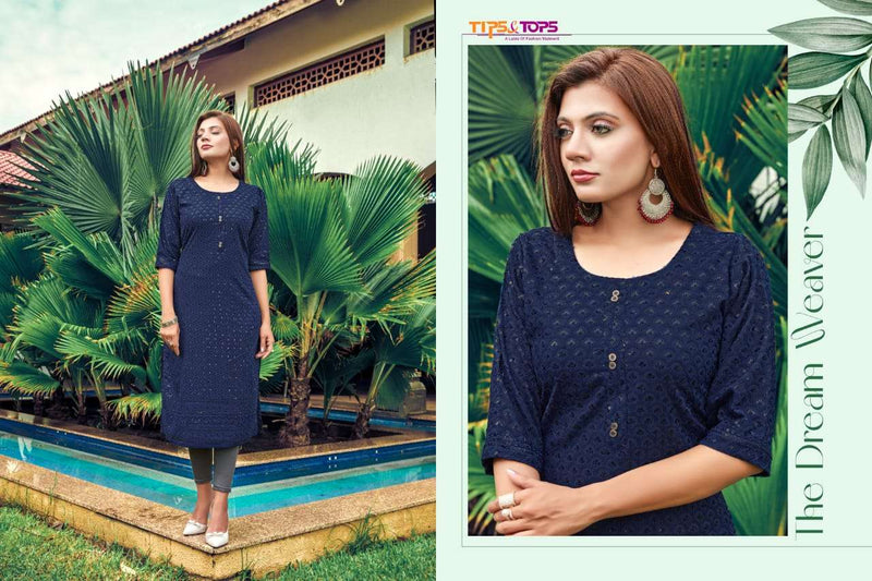 Olivia Vol 2 Rayon Chikan Sequence Work Fancy  Kurti
