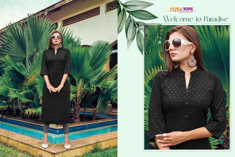Olivia Vol 2 Rayon Chikan Sequence Work Fancy  Kurti