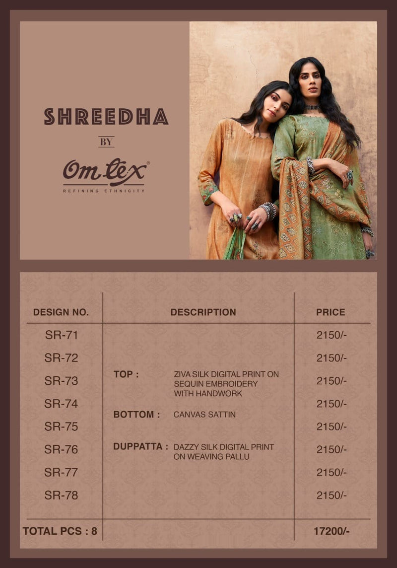 Om Tex Shreedha Ziva Silk Digital Print Salwar Suit